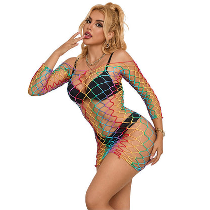 Vestido Rejilla Arcoiris