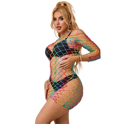 Vestido Rejilla Arcoiris