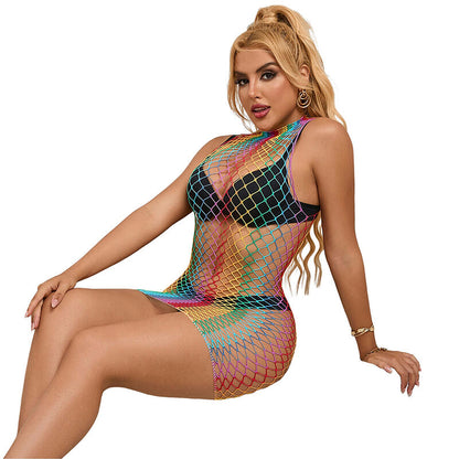 Vestido Rejilla Arcoiris