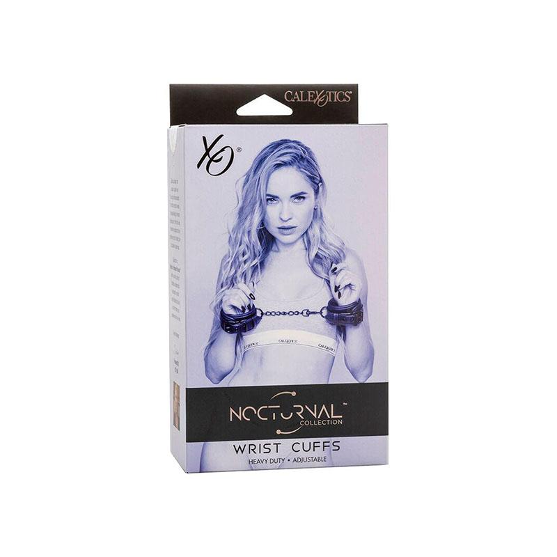 Nocturnal Esposas Cuero Ajustable Negro