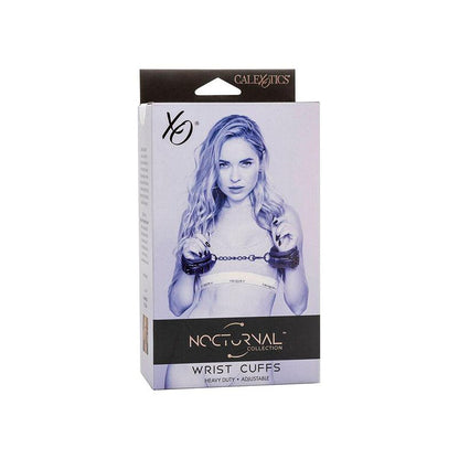 Nocturnal Esposas Cuero Ajustable Negro