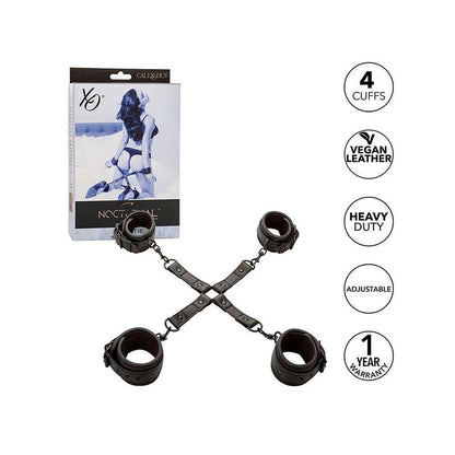 Nocturnal Conector Hog Tie Cuero Ajustable Negro