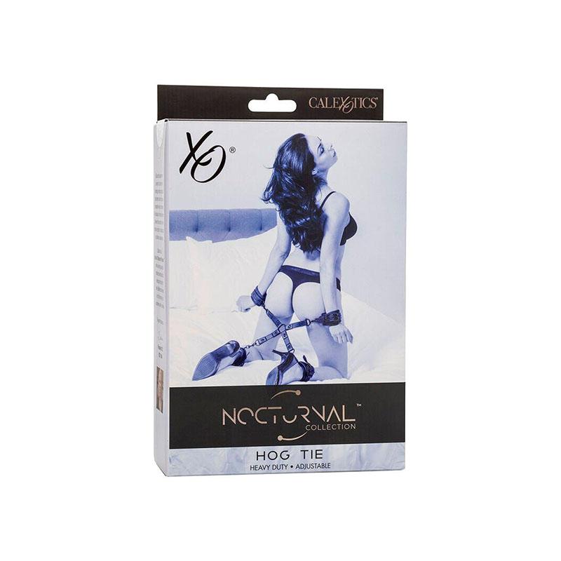 Nocturnal Conector Hog Tie Cuero Ajustable Negro