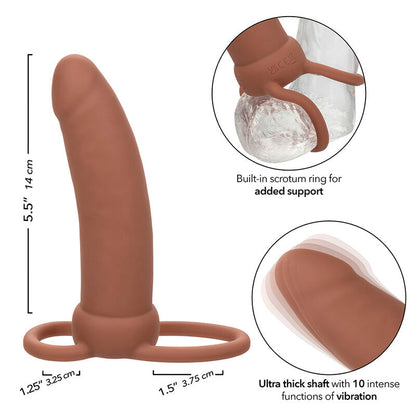 Maxx Doble Penetrador Grueso 10 Vibraciones Mulato