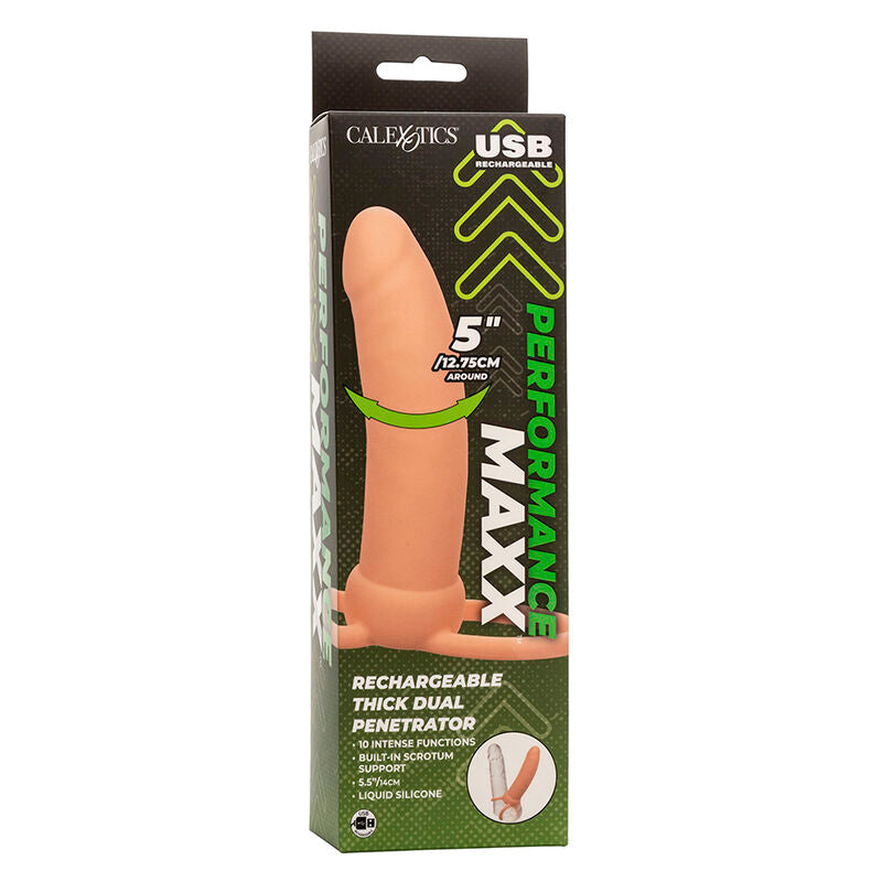 Maxx Doble Penetrador Grueso 10 Vibraciones Natural