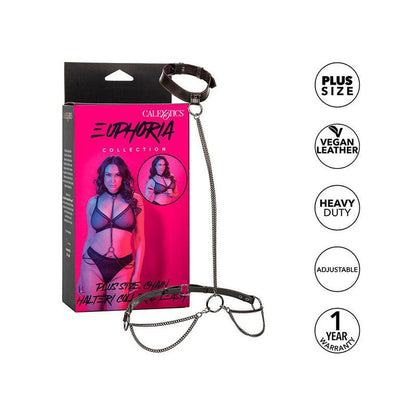 Euphoria Collar Halter Y Correa Con Cadena Talla Plus