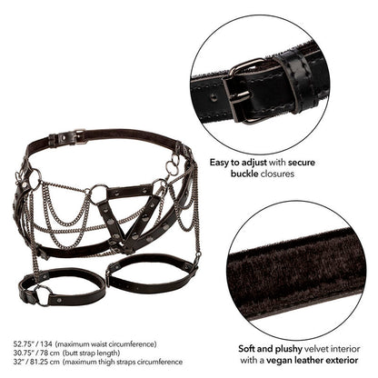 Euphoria Arnés De Muslo Con Cadenas Premium Talla Plus