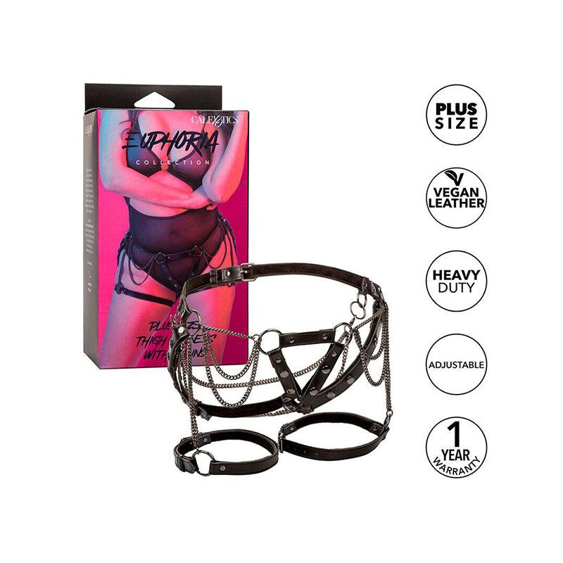 Euphoria Arnés De Muslo Con Cadenas Premium Talla Plus