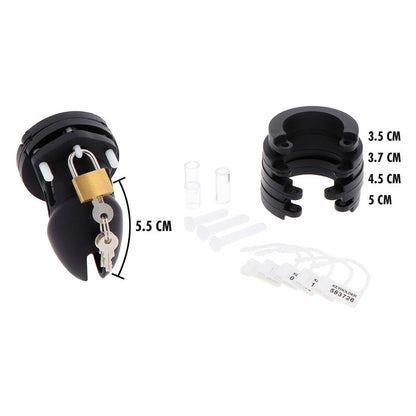 Extreme Jaula De Castidad Silicona Talla S Negro