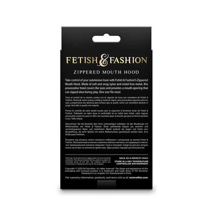 Fetish & Fashion Pasamontañas Completo Con Cremallera Nylon Blanco