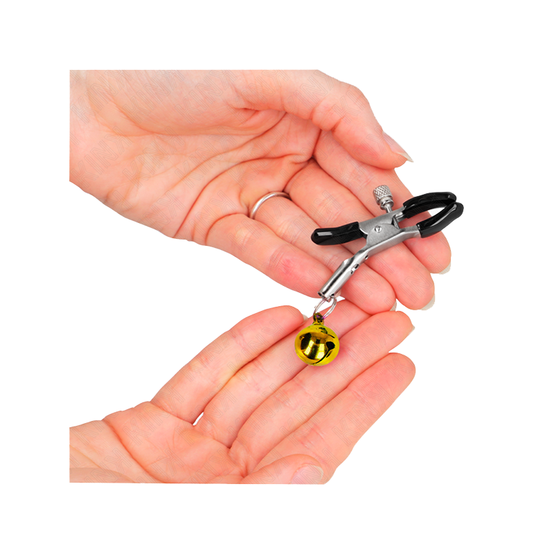 Pinzas Para Pezones Con Campanilla Dorada 6 Cm