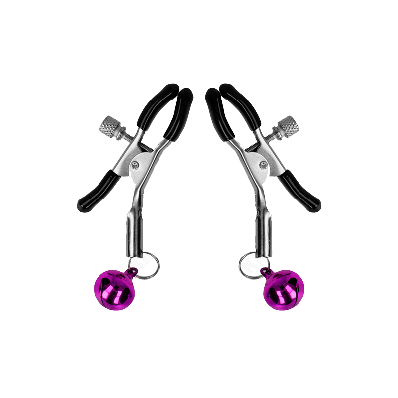 Pinzas Para Pezones Con Campanilla Violeta 6 Cm