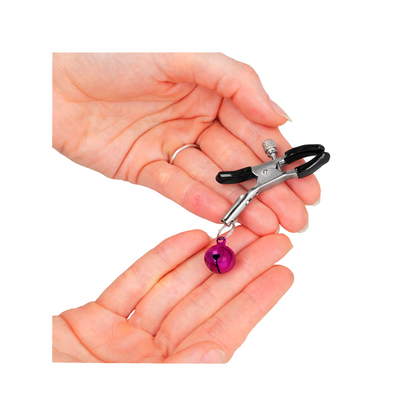 Pinzas Para Pezones Con Campanilla Violeta 6 Cm
