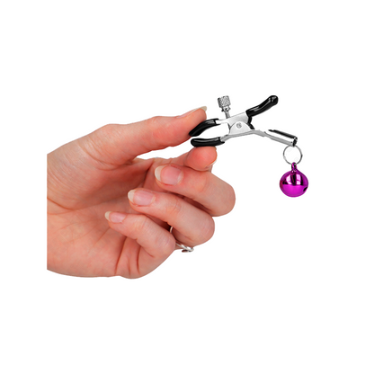 Pinzas Para Pezones Con Campanilla Violeta 6 Cm