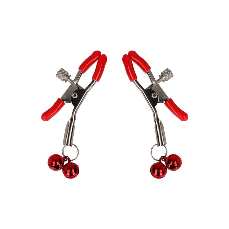 Pinzas Para Pezones Rojas Con Doble Campanilla Rojo 6 Cm