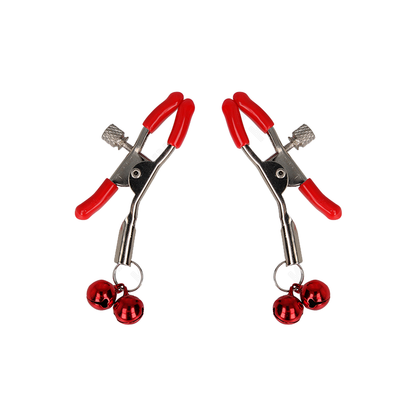 Pinzas Para Pezones Rojas Con Doble Campanilla Rojo 6 Cm