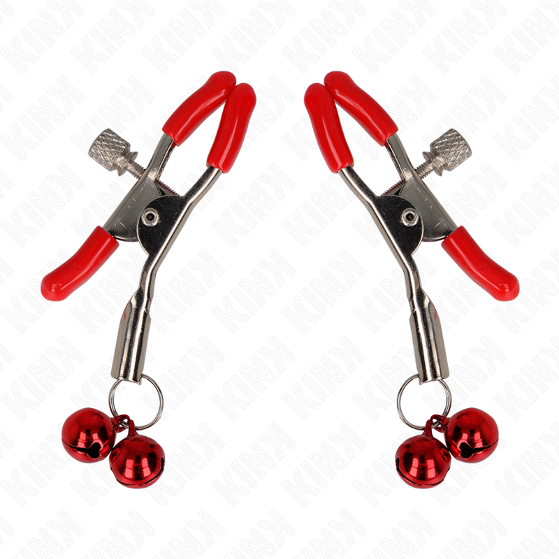 Pinzas Para Pezones Rojas Con Doble Campanilla Rojo 6 Cm