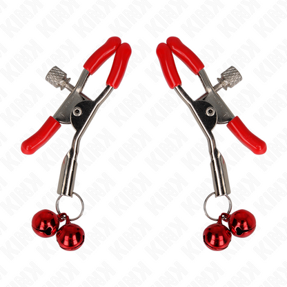 Pinzas Para Pezones Rojas Con Doble Campanilla Rojo 6 Cm