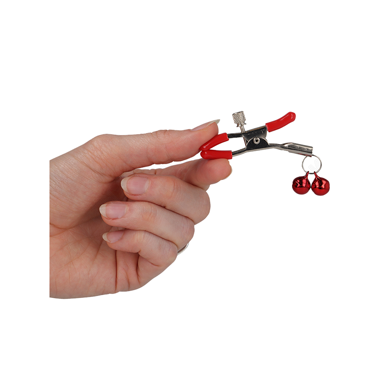 Pinzas Para Pezones Rojas Con Doble Campanilla Rojo 6 Cm