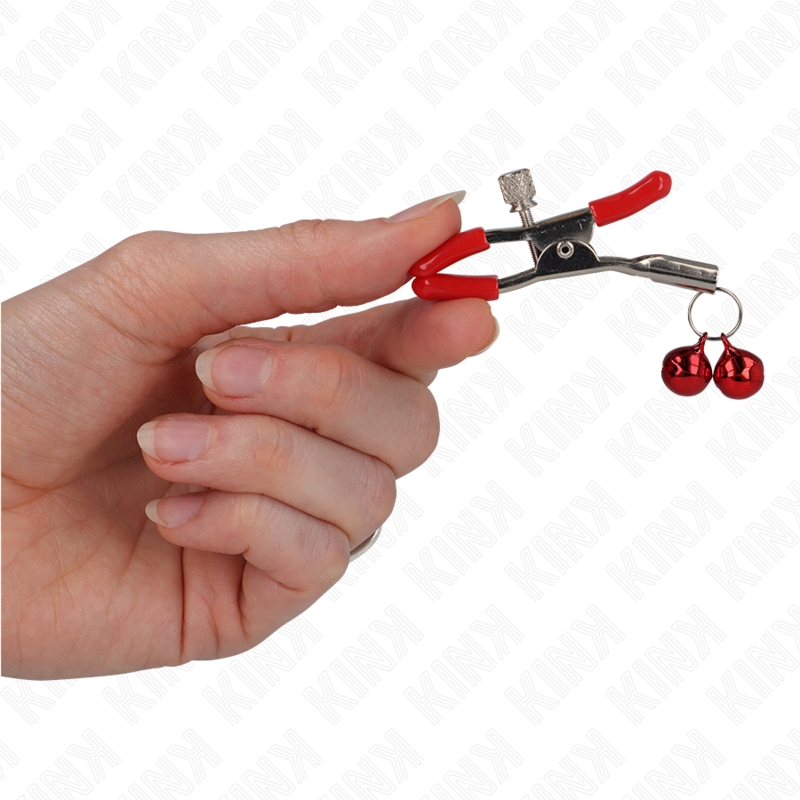 Pinzas Para Pezones Rojas Con Doble Campanilla Rojo 6 Cm
