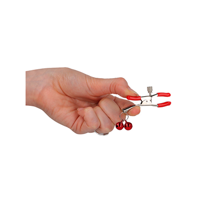 Pinzas Para Pezones Rojas Con Doble Campanilla Rojo 6 Cm
