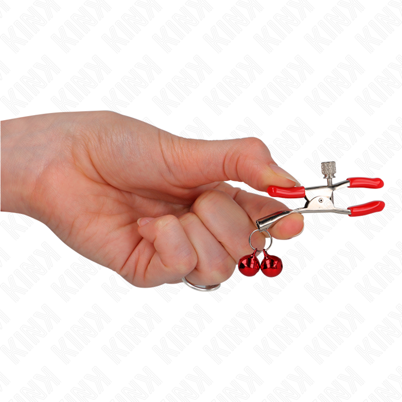 Pinzas Para Pezones Rojas Con Doble Campanilla Rojo 6 Cm