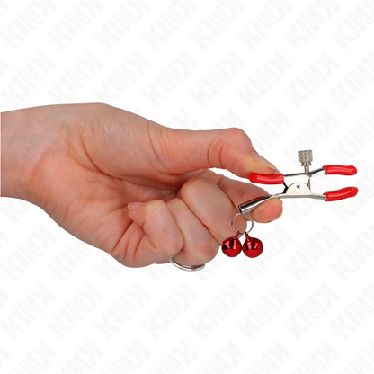 Pinzas Para Pezones Rojas Con Doble Campanilla Rojo 6 Cm