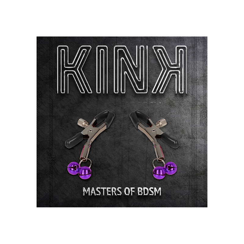 Pinzas Para Pezones Con Doble Campanilla Violeta 6 Cm