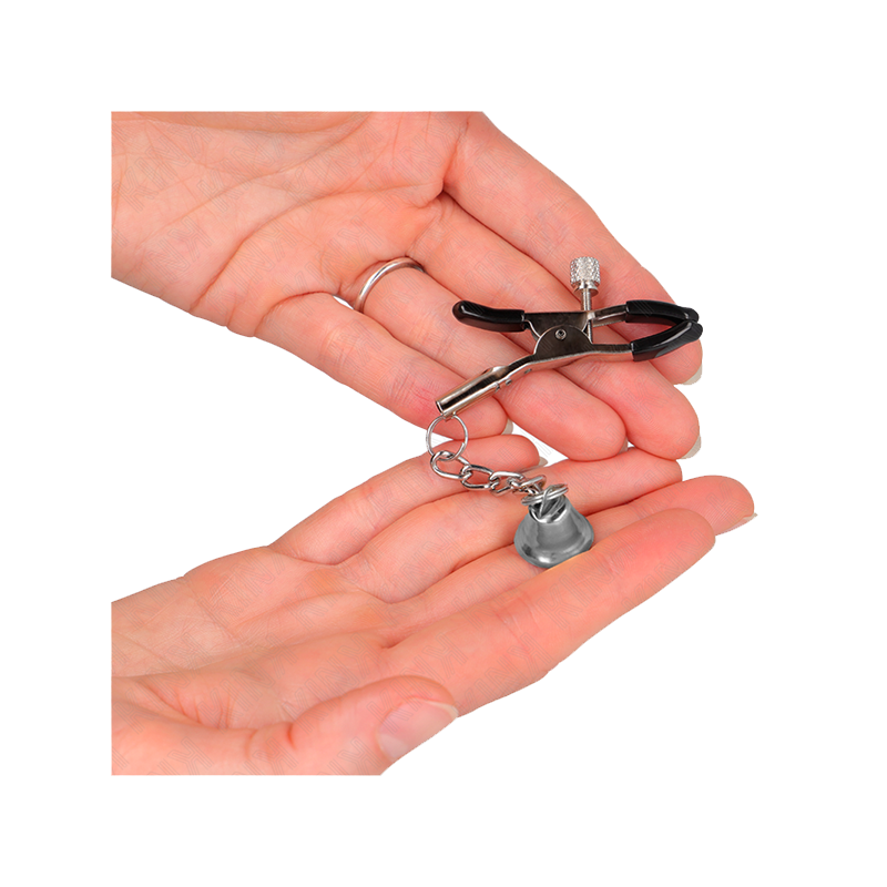 Pinzas Para Pezones Con Colgante De Campana Plateado 6 Cm