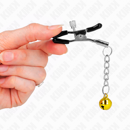 Pinzas Para Pezones Con Colgante De Cascabel Dorado 6 Cm