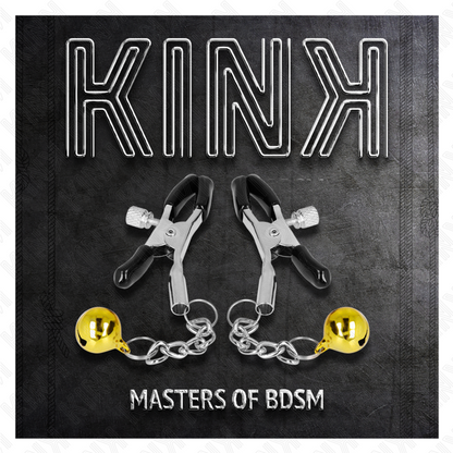 Pinzas Para Pezones Con Colgante De Cascabel Dorado 6 Cm