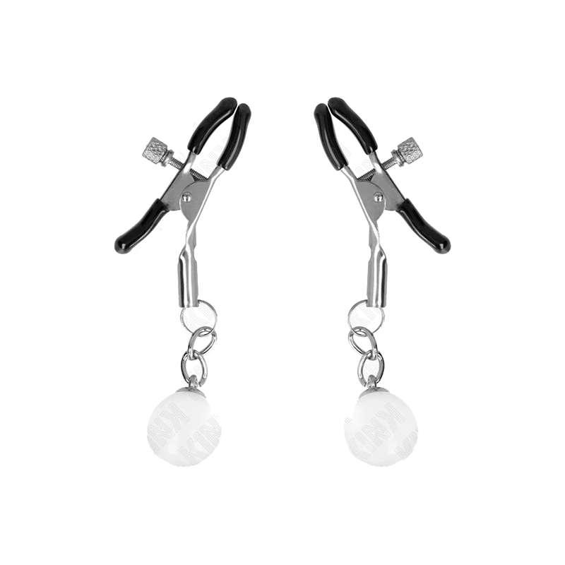 Pinzas Para Pezones Plateadas Con Colgante De Vidrio 6 Cm