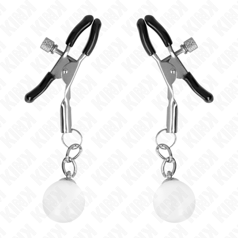 Pinzas Para Pezones Plateadas Con Colgante De Vidrio 6 Cm