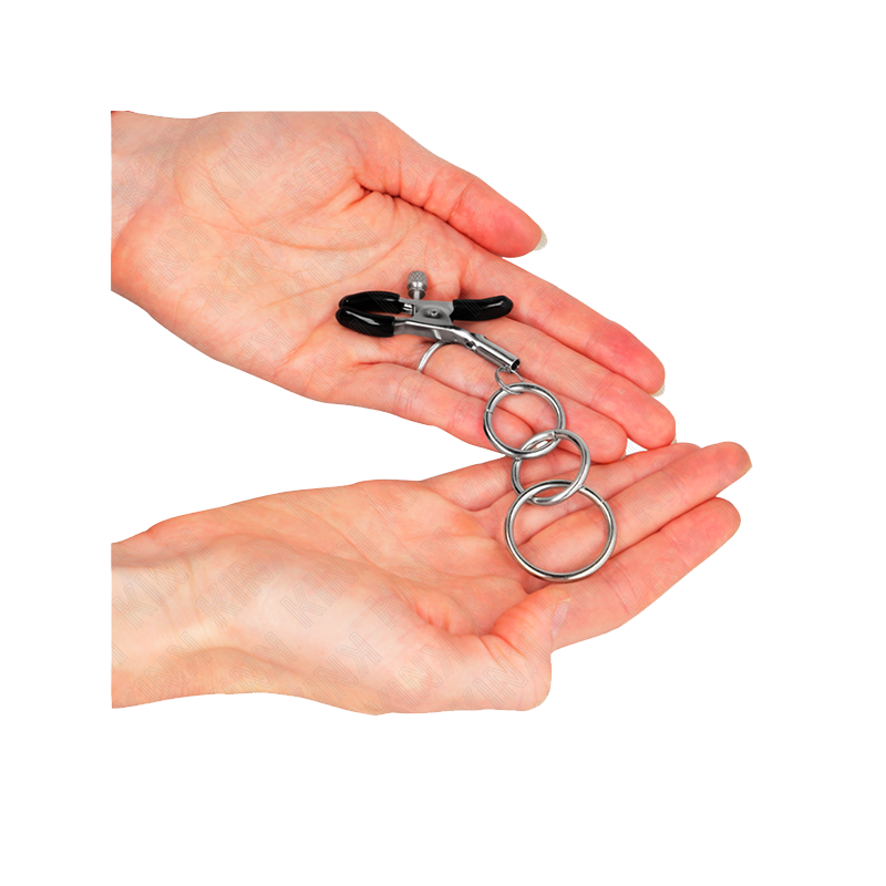 Pinzas Para Pezones Con 3 Aros 6 Cm