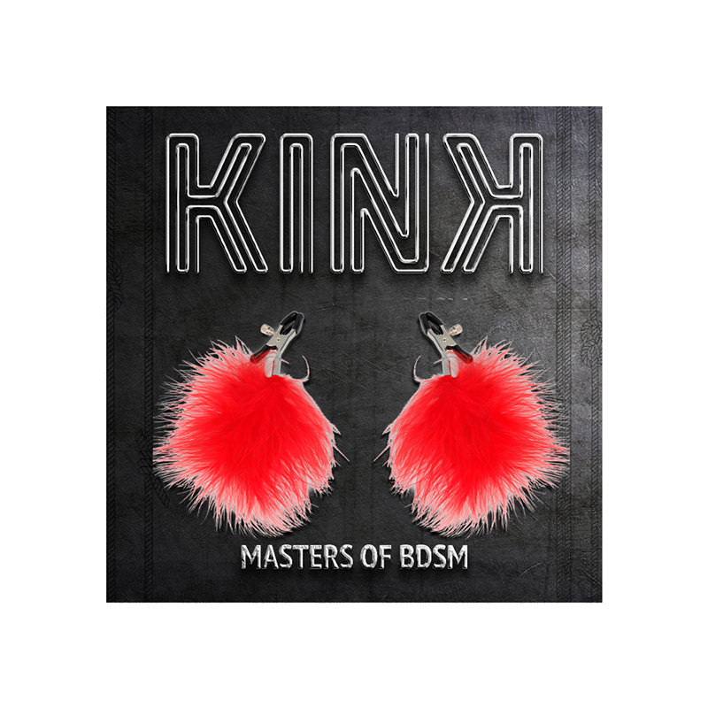 Pinzas Para Pezones Con Pluma Rojo 7 Cm