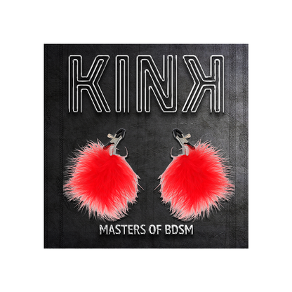 Pinzas Para Pezones Con Pluma Rojo 7 Cm