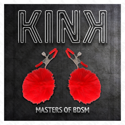 Pinzas Para Pezones Con Pompón Rojo 6 Cm