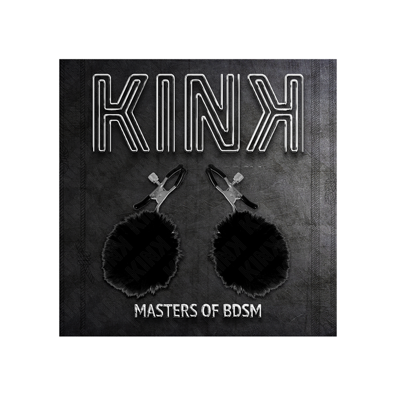 Pinzas Para Pezones Con Pompón Negro 6 Cm