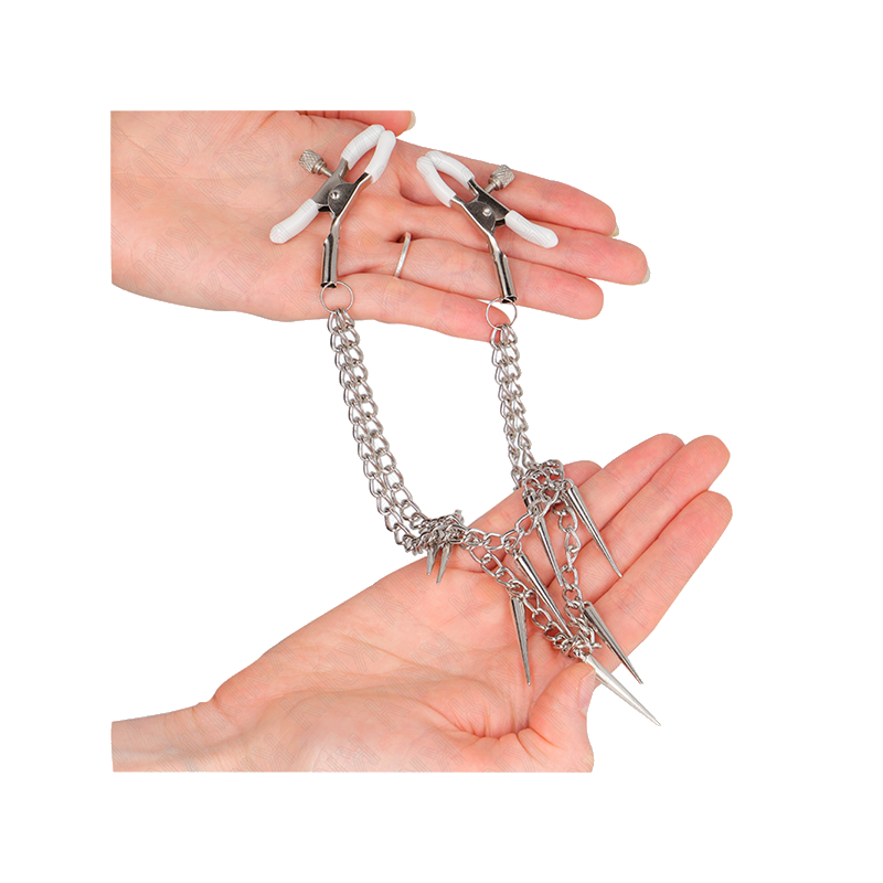Pinzas Para Pezones Con Cadena De Púas 30 Cm
