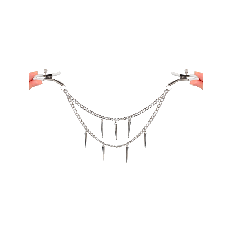 Pinzas Para Pezones Con Cadena De Púas 30 Cm
