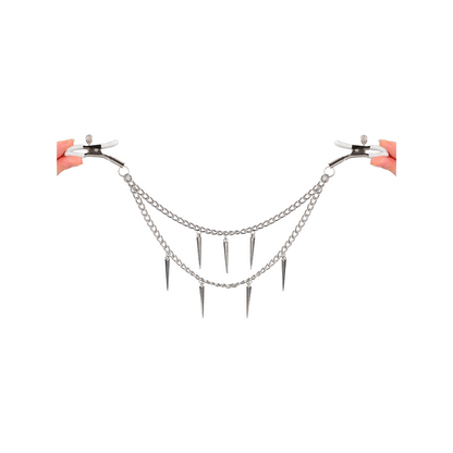 Pinzas Para Pezones Con Cadena De Púas 30 Cm