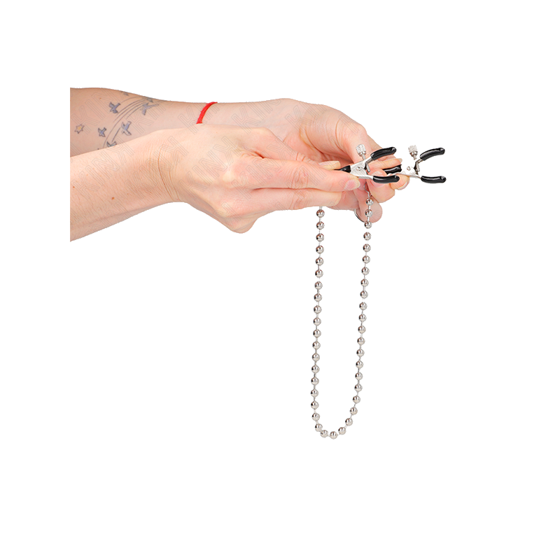 Pinzas Para Pezones Con Cadena De Bolas 30 Cm