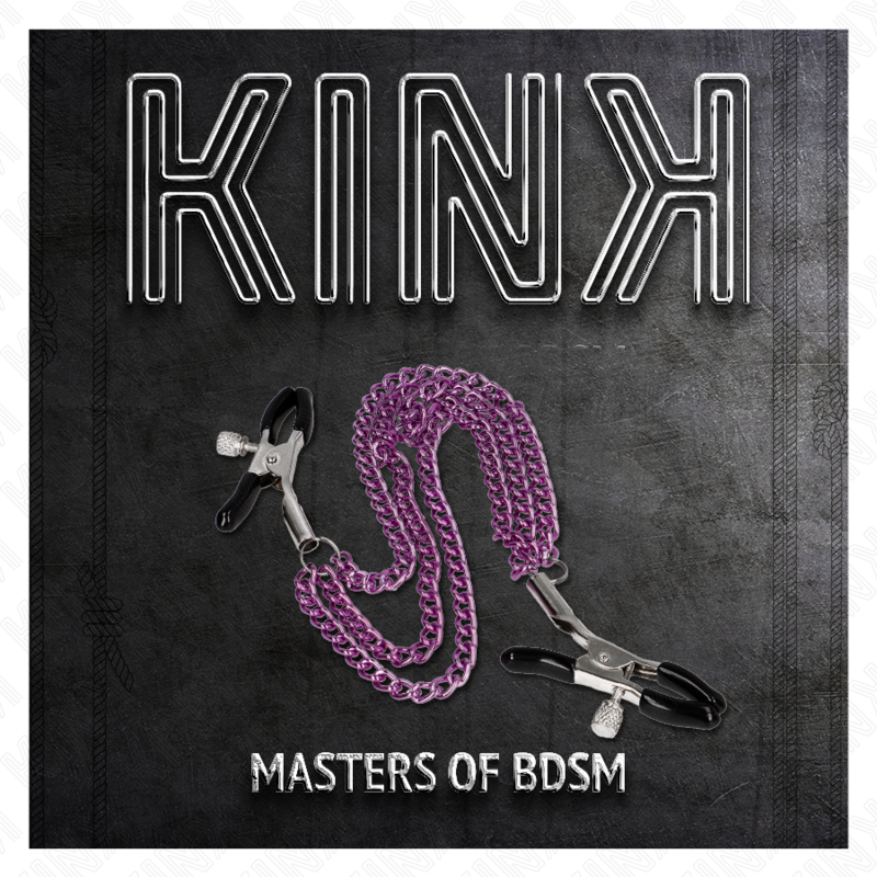 Pinzas Para Pezones Con Triple Cadena Violeta 20/23/28 Cm