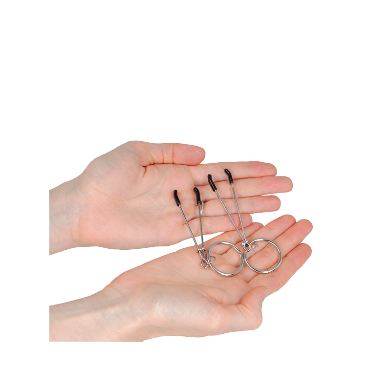 Pinzas Con Aro Plateado