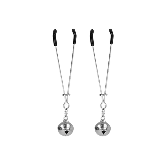 Pinzas Con Cascabel Plateado