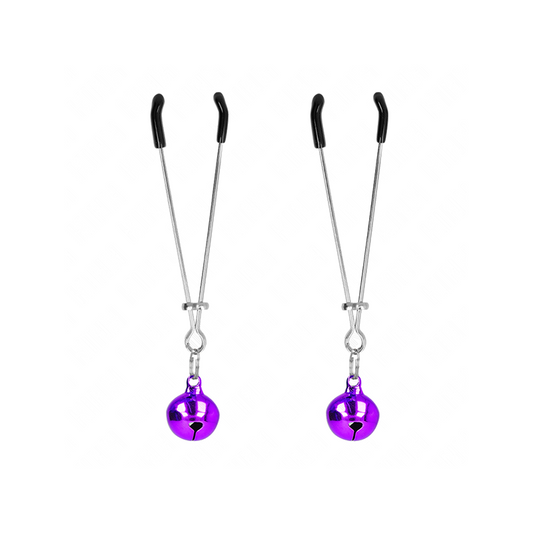 Pinzas Con Cascabel Violeta