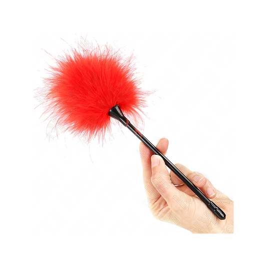 Plumas Para Cosquillas Rojo Usado Para El Kit Bondage 27 Cm