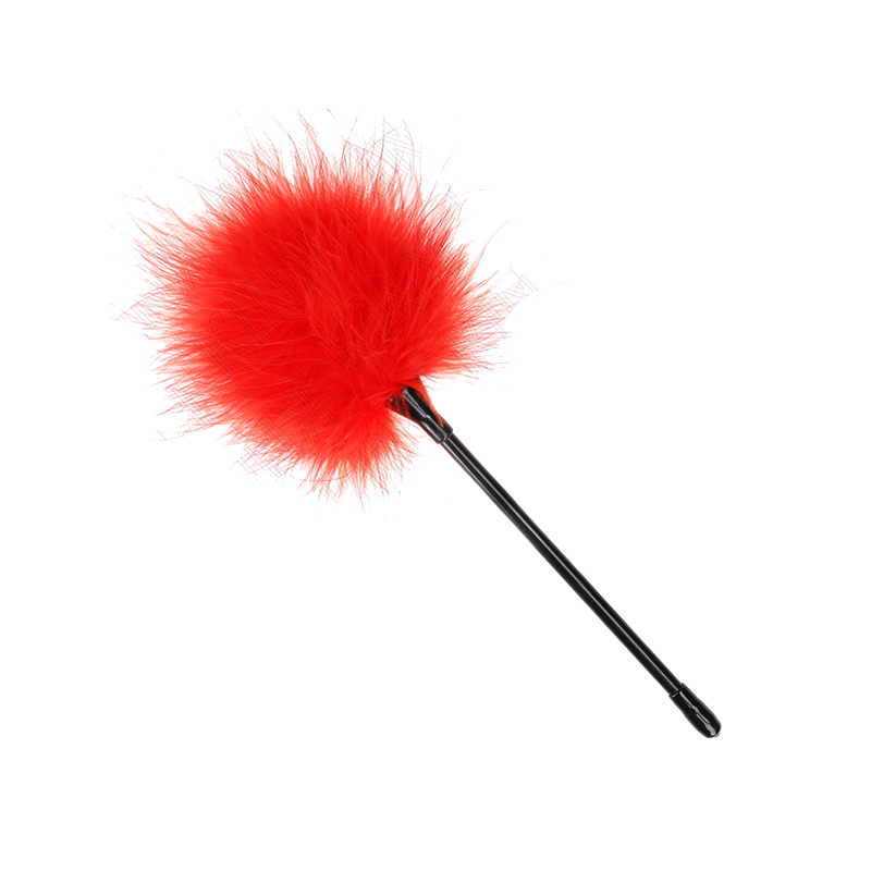 Plumas Para Cosquillas Rojo Usado Para El Kit Bondage 27 Cm