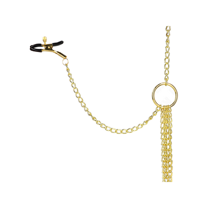 Pinzas Para Pezones Y Clítoris 4 Enganches Ajustable Dorado