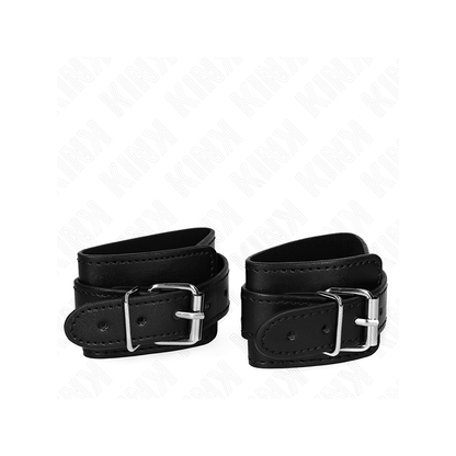 Muñequeras Estilo Mazmorra Con Cerradura Negro Ajustable 21-28 Cm X 5.5 Cm